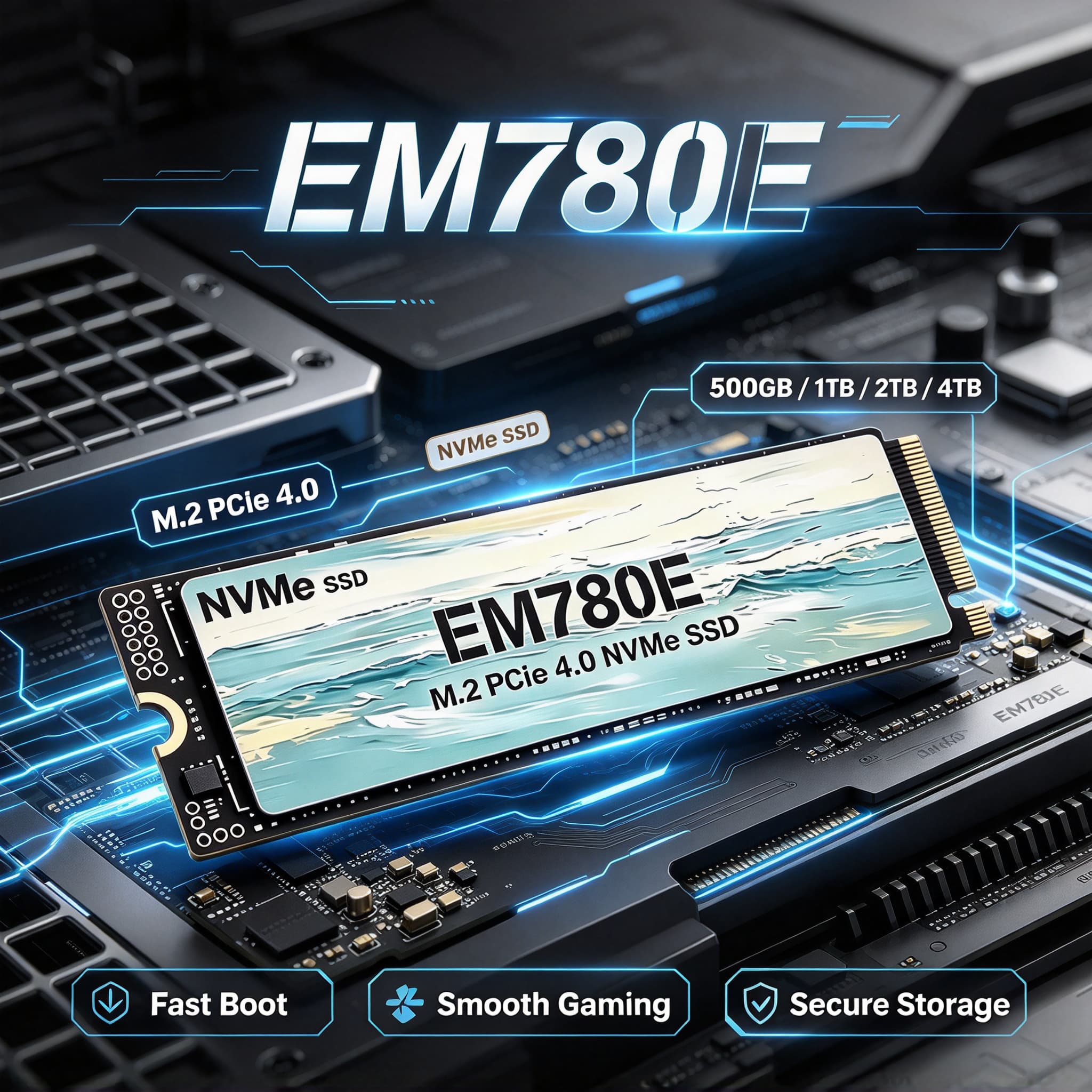 M.2 Nvme 4Tb Pcie 4.0 Ssd - EM780E M.2 NVMe PCIe 4.0 Wewnętrzny