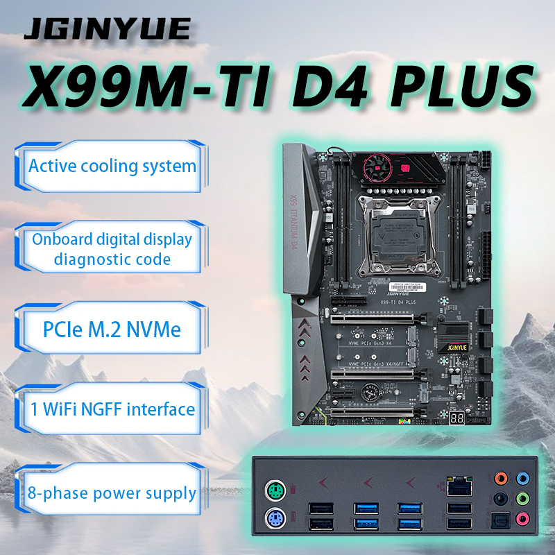 X99 Dual Cpu Motherboard Combo - Płyta główna JGINYUE X99 Intel LGA