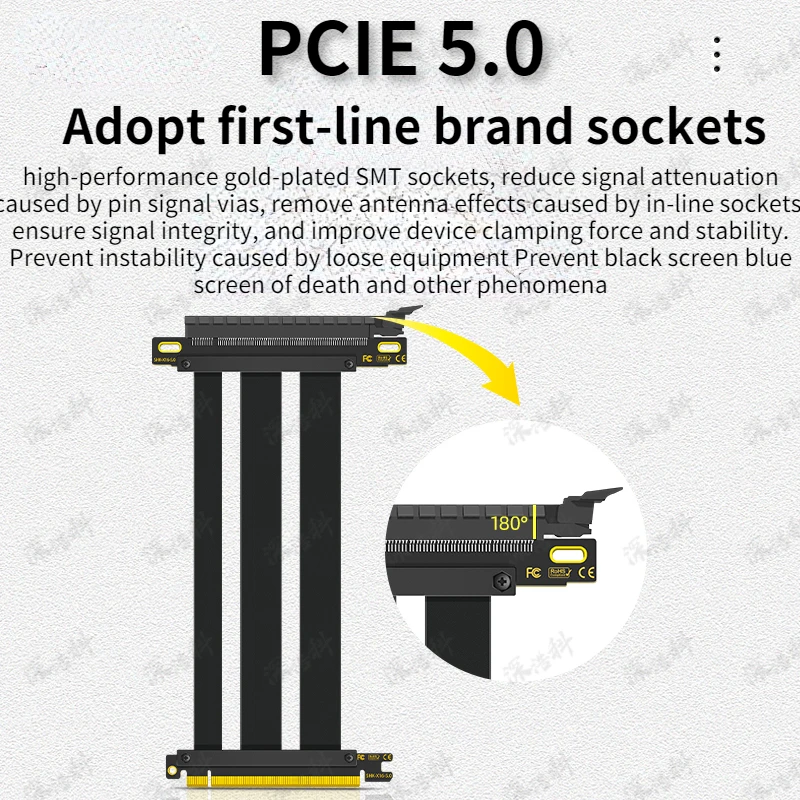 Kabel rozszerzający PCIe 5.0 x – Pcie 4.0 X16 Riser Cable 90 Degree recenzja i cena