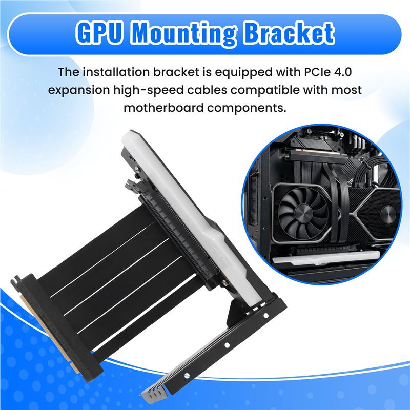 Pionowy uchwyt do montażu kart – Pcie 4.0 X16 Riser Cable 90 Degree recenzja i cena