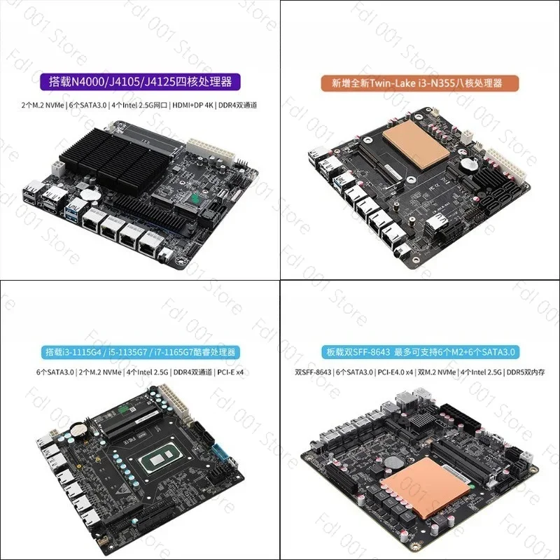Płyta główna NAS N5105 8505 N1 – Nas Motherboard N100 6 Sata recenzja i cena